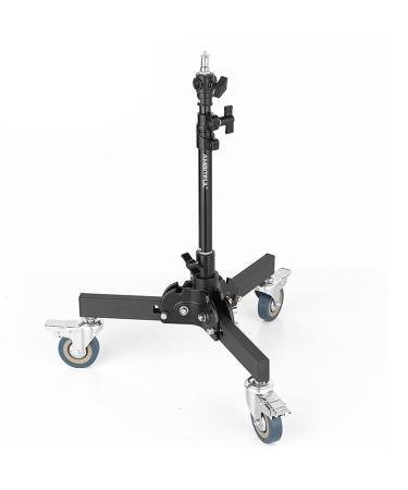 AMBITFUL 61-81cm/21-31.9" Profession Removable Very Sturdy Folding Floor Light Stand and Wheels for Studio Flash LED Light
