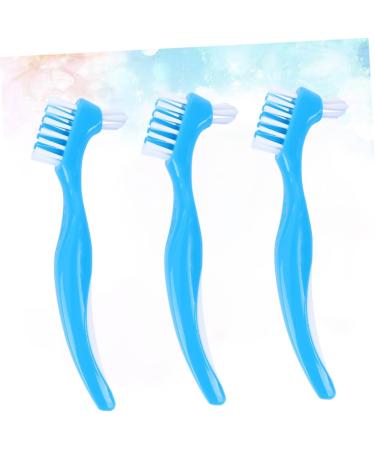 Ultechnovo Double Prosthesis Nursing Toothbrush - Bent Prosthesis Brush for Oral Care & Cleaning Tablets | Dental Hygiene for Dentures - Buy Online on GoSupps.com