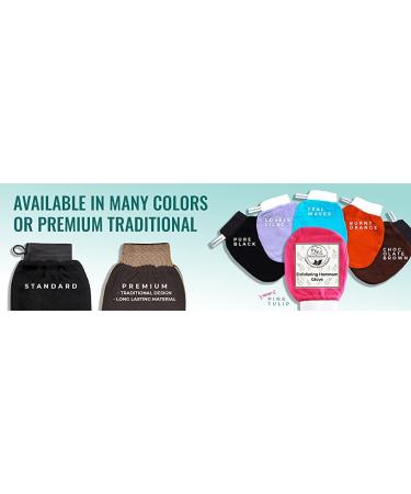 Natural Elephant Exfoliating Hammam Glove - Face and Body Exfoliator Mitt, Pure Black (Pack of 5) - Buy Online on GoSupps.com