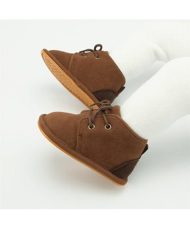 Sonsage Baby Booties Unisex Velvet Soft Anti-Skid Shoes 3-6 Months - Deep Brown - Buy Online on GoSupps.com