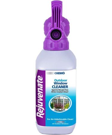 Rejuvenate 32oz Dual Bottle Outdoor Window Cleaner & Mold Stain Remover with Hose-End Attachment - Buy Online on GoSupps.com