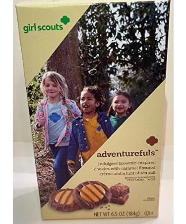 Girl Scout Cookies Adventurefuls Brownie & Carmel - 1 Box of 16 Cookies 6.5 Ounce (Pack of 1)