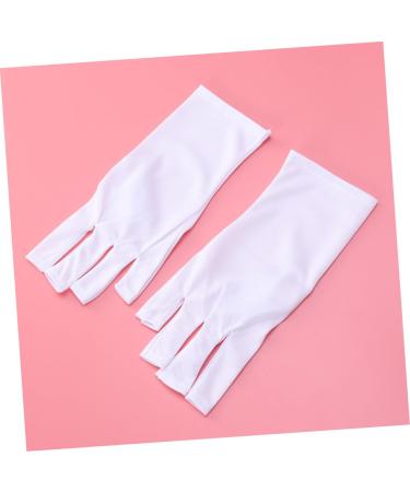 HAPINARY Gel Manicure Gloves 1 Pair Chinese Wooden Pillow Manicure Gloves Anti Uv Glove Silicone Ear Display Uv Shield Glove Half-Finger Gloves Cotton Glove Nail White Short Manicure Glove - Buy Online on GoSupps.com