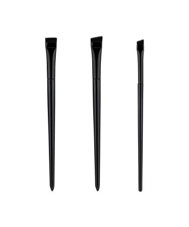 3pcs Eyeliner Brush Kit, Flat & Fine Angled Eyeliner Brush Slanted Angled Brow Brush Thin, Angled & Flat Eyeliner Eyebrow Concealer Eye Makeup Tools for Eyeshadow Eyebrow Cosmetics