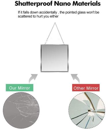 MGLIMZ Fogless Shower Mirror for Shaving - Anti-Fog Bathroom Shaving Mirror with Stainless Steel Chain Razor Holder Hook (Silver) - Buy Online on GoSupps.com