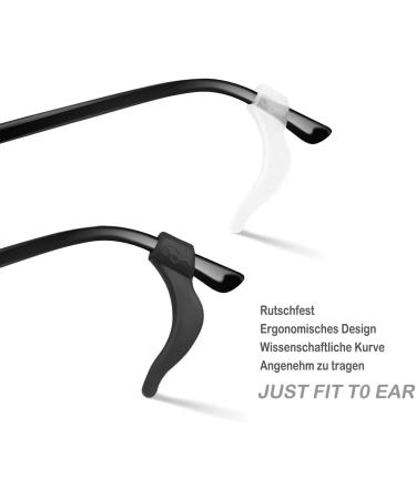 12 Pairs Silicone Anti-Slip Glasses Holders & Ear Pads - Comfortable Black Accessories for Reading Glasses - Buy Online on GoSupps.com