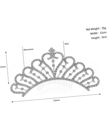 SKISUNO Crown Side Hair Comb Flower Girl Tiara Flower Girl Hair Accessories Wedding Hair Accessories Hair Clips for Kids Women Crown Hairpiece Wig Rhinestones Alloy Bride Small Crown - Buy Online on GoSupps.com