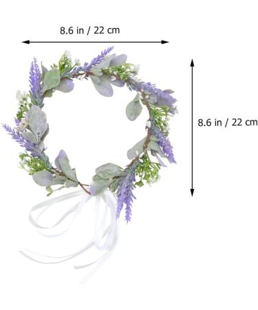 Minkissy Womens Headbands Lavender Flower Flower Headband Floral Hair Garland Fairy Flower Headband Wedding Hair Accessories for Girls Brides Ladies Purple Flower Hair Accessories - Buy Online on GoSupps.com