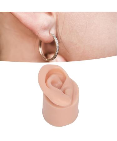 Silicone Ear Model | Flexible & Reusable | Realistic Piercing Practice & Educational Display | Light/Medium Skin Color (Left) - Buy Online on GoSupps.com