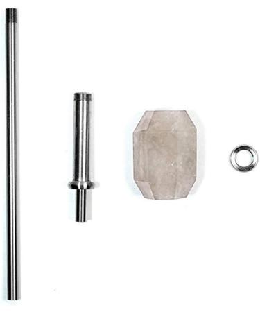 BCDlily Crystal Healing Straw Stainless Steel Drinking Straws High Grade Long Reusable Rose Quartz Straws with Brush Creative Gift (White) - Buy Online on GoSupps.com