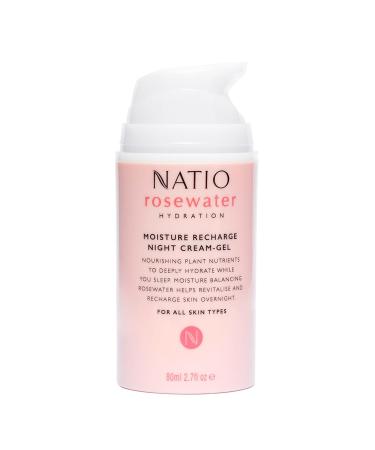 Natio Australia Rosewater Hydration Night Cream-Gel 2.7 oz | Moisturizer with Shea Butter for All Skin Types - International Shipping Available - Buy Online on GoSupps.com