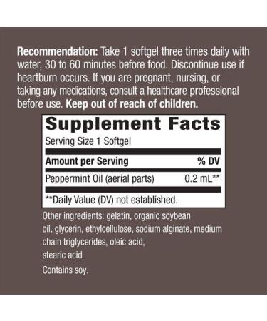 Nature's Way Pepogest Peppermint Oil 0.2 mg - 60 Softgels for Digestive Support - Buy Online on GoSupps.com