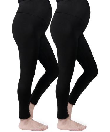 Aomig Maternity Over Bump Leggings XL - Soft Belly Support, High Waisted, Adjustable | Pregnancy Yoga Pants & Pajama Set - Buy Online on GoSupps.com