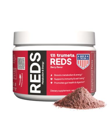 TRUMETA Greens Powder Travel Packs - 14 Servings for Memory Digestion I Best Taste Super Greens Powder with Organic Spirulina Goji Beetroot Pomegranate I Vegan Non-GMO