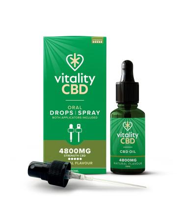 Vitality CBD Drops Spray in MCT Oil 4800 mg Natural 30 ml 4800mg Natural 30ml