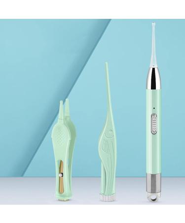 Earwax Cleaning Tool Set Ear Wax Picker Rechargeable Cleaning Spoon with Light Visible Earwax Digger for Ear Wax Removal Suitable for Kids Home Spa Salon Dtt Matcha Green - Buy Online on GoSupps.com