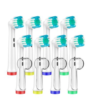 Toothbrush Heads Compatible with Oral B  8Pcs Replacement Toothbrush Heads with 4Pcs Toothbrush Head Covers  Refill Compatible with Oral B Toothbrush Heads (Standard)