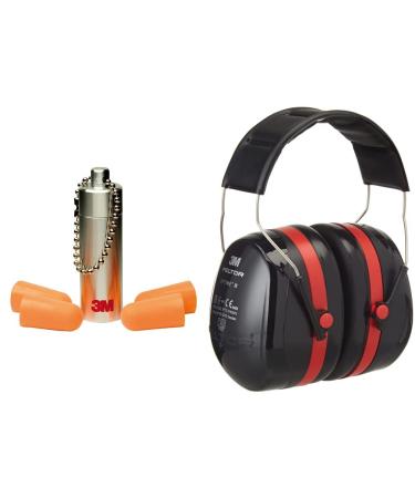 3M disposable belonging to belonging 1100 content: 200 pairs orange & 3m Peltor Optimical III capsule listening black-red size-adjustable ear protection officer with double shell technology for max. Damping SR 35 201-part SET 200 pairs (400 pieces) Bundle