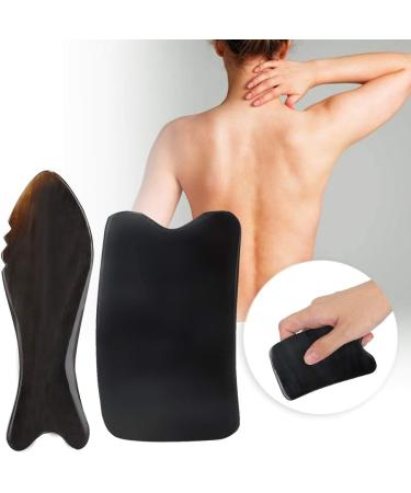 Durable Schabebrett Massage Scraping Board - Ergonomic Natural Oxen Horn Gua Sha Tool for Improved Blood Circulation - Buy Online on GoSupps.com