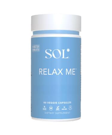 Sol Nutrition Relax Me - Natural Calming Relief for Stress Tension & Worry - 15x More Effective - Support Mood Relax The Mind & Body - Supplements for Adults - Non-Drowsy - 60 Vegetarian Capsules