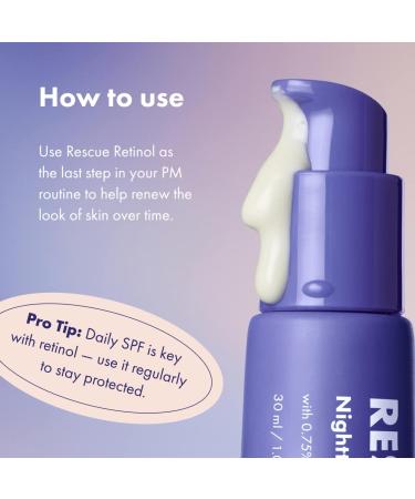 Hero Cosmetics Rescue Retinol Night Cream - Gentle Formula for Uneven Texture & Post-Blemish Marks - Safe for Sensitive Skin (30ml) - Buy Online on GoSupps.com