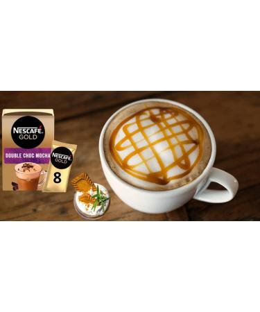 Temas Instant Coffee Mocha Bundle Contains 48 x Nescafe Gold Double Choc Mocha 48 x Coffee Stirrers & Reusable Coffee Cup. Compatible With lovers of Nescafe Gold|Coffee Sachets Individually Wrapped - Buy Online on GoSupps.com