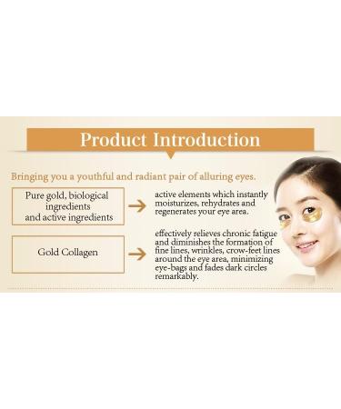 24K Gold Eye Patches - Anti-Aging Collagen Treatment for Dark Circles & Puffiness (12 Pairs) | Beauty & Personal Care - Buy Online on GoSupps.com