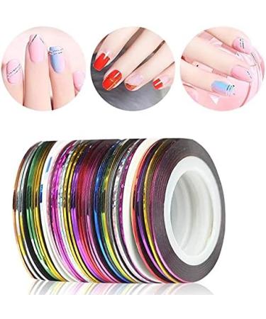 1 Rolls Glitter Nail Art Striping Tape Lines Width 1mm-Striping Tape for Nail Art-Nail Striping Tape Foil-Nail Striping Tape Thick-Nail Striping Tape with Dispenser-Self-Adhesive DIY Nail Art Tape - Buy Online on GoSupps.com