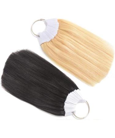 RemeeHi Hair Swatches for Testing Color Hair Color Sample Rings with White Buckles Real Human Hair for Salon Hairdressing 30 strands/set Platinum Gold 9  - Buy Online on GoSupps.com