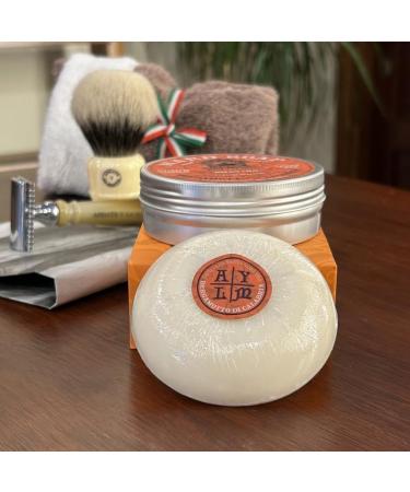  ABBATE Y LA MANTIA Calabrian Bergamot Solid Beard Soap Moisturising and Soothing With Mare Milk and Saffron 80 g Made in Italy - Buy Online on GoSupps.com