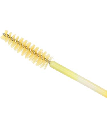 Mascara Brush Disposable Eyelashes Brush Hygienic Fiber Brush Head for Women Female(Yellow) - Buy Online on GoSupps.com