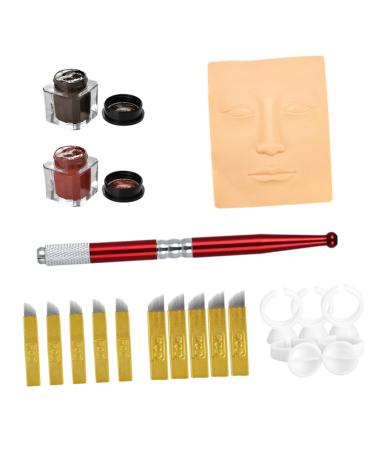 FOMIYES 1 Set Eyebrow Microblading Kit for Beginner Eyebrow Microblading Kit Professional 19x14.5cm Assorted Color