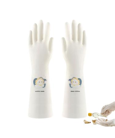 Dish Gloves | Comfortable Waterproof Dishwashing Cleaning Gloves | Reusable PVC Household Women Gloves for Laundry Kitchen Gardening A/v Chick