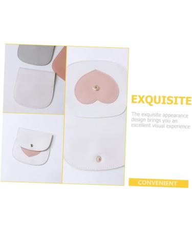 Leather Period Bag with Coin Pouch & Lipstick Holder | Reusable Napkin Storage | Small Period Pouch for Students | 1 Pack, 14x13.5cm - Buy Online on GoSupps.com