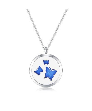 new butterfly series Aromatherapy/316L s.steel Essential Oils Diffuser Locket Necklace
