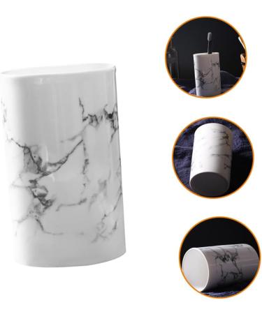 Goohochy Mouthwear Cup - Multi-Purpose Toothbrush & Teaspoon Holder | Stylish Ceramic Bathroom Storage for Ceramics Lovers - Buy Online on GoSupps.com