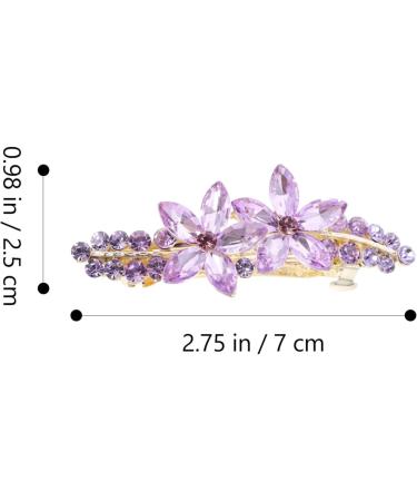 FRCOLOR Flower Crystal Rhinestones Barrettes Fashion Ponytail Holders Luxury Glitter Sparkly Jeweled Hair Clips French Metal Snap Alligator Hair Clips for Wedding Birthday - Buy Online on GoSupps.com