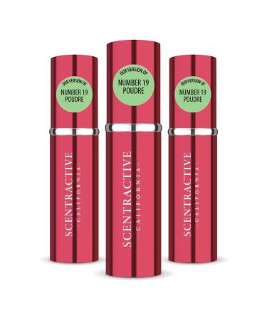 CA Perfume Impression of Number19 Poudre For Women Replica Version Fragrance Dupes Concentrated Long Lasting Eau de Parfum Spray Refillable Atomizer Bottle 0.17 Fl Oz/5ml-X3 CHNL NUMBER19 POUDRE IMPRESSION 0.51 Fl Oz (Pack of 1)