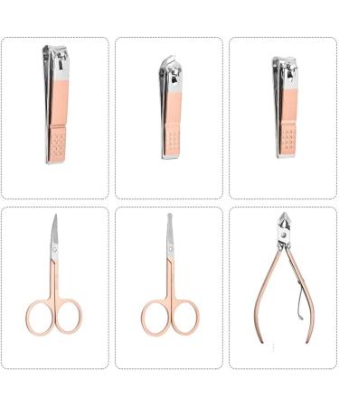Manicure Set Stainless Steel Nail Clippers 18 in 1 Set Nails Set Manicure Tool Set Rose Gold Suitable for Family Outdoor Travel Best Gift Manicure Nail Clippers Kit Pink - Buy Online on GoSupps.com