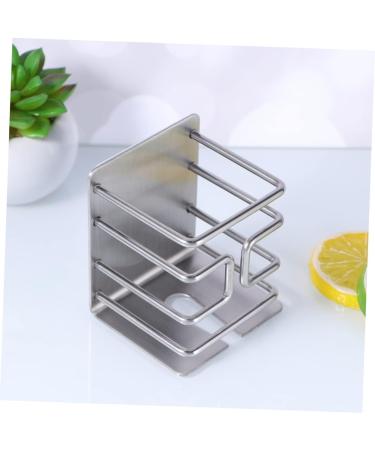 Stobaza Self-Adhesive Wall Razor Holder - Stainless Steel Electric Shaver Holder for Bathroom - 6x7cm Silver - Buy Online on GoSupps.com