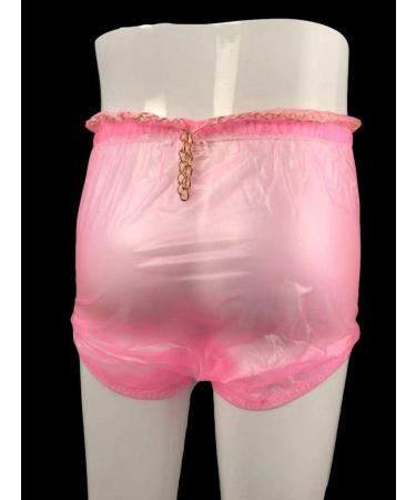 Haian ABDL XXL Transparent Pink Locking Plastic Pants - Pull-On Design - Buy Online on GoSupps.com