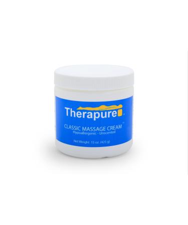Massage Cream Professional Grade Classic Formula by TheraPure 15 Oz.