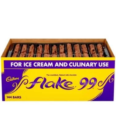  kennykrafts Cadbury Flake 99 Pack of 144 chocolate bars for ice cream culinary use with a thank you sticker - Buy Online on GoSupps.com