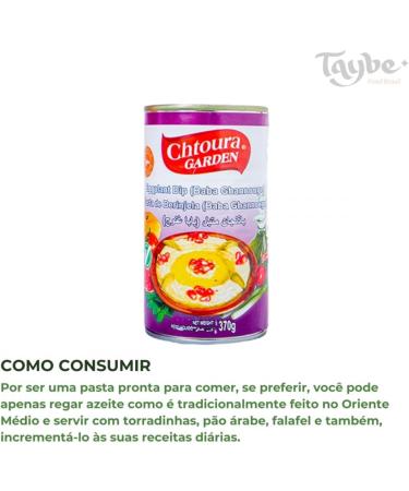 Chtoura Garden - Canned Eggplant Puree - (Baba Ghannouge) from Lebanon 370 grams - Buy Online on GoSupps.com