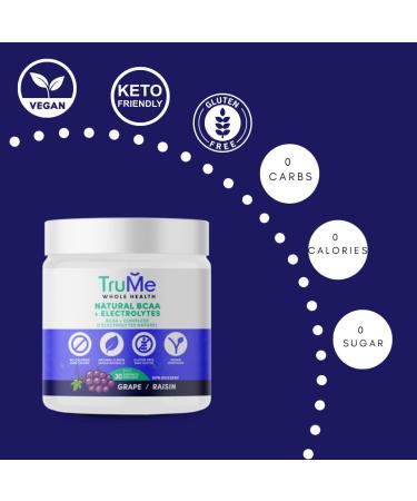 TruMe BCAA Powder Amino Acids Supplement - Iced Tea - Stim Free Pre Workout Powder - Sugar Free Electrolytes Hydration Powder for Muscle Recovery - 30 servings - Buy Online on GoSupps.com