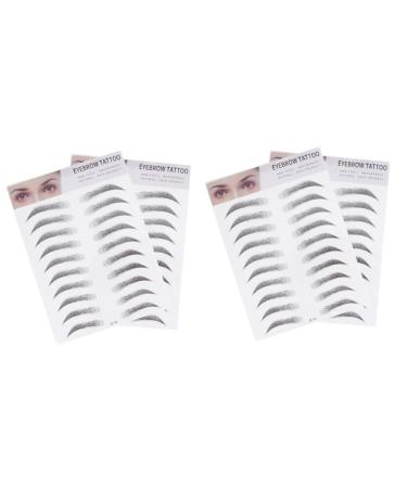 Beavorty 4 pcs 3d eyebrow stickers eyebrow tattoo stickers tattoo brow False Eyebrows Eyebrow Tool makeup