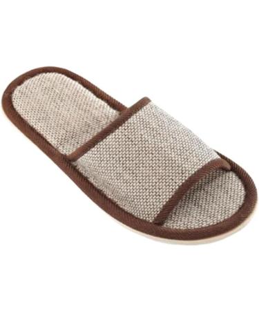 Teceyfeet 6 Pair Set Linen Slippers - Open Toe Bathing Pantolettes for Hotels & Spas | Slip-Resistant Universal Size for Men & Women - Buy Online on GoSupps.com