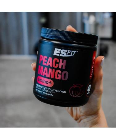 Amino+ Powder - Pre & Post Workout with Caffeine & Green Tea | BCAA Amino Acids | Zero Sugar Low Calorie 40 Servings (Peach Mango) - Boost Energy & Recovery - Buy Online on GoSupps.com