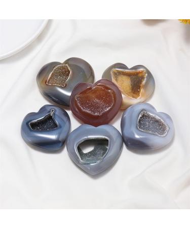 Natural Crystal Rough Specimen Natural Colorful Crystal Stone Agate Crystal Cluster Heart Shape Crystal CaveStone Home Decoration Crafts DecorationStone Stone Mineral Specimen (Color : Random Color 4-5cm Random Color - Buy Online on GoSupps.com