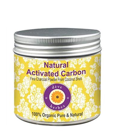 Deve Herbes Pure Natural Activated Carbon Fine Charcoal Powder From Coconut Shell Organic Pure & Natural 200gm (7.05 oz) 200gm (7.05 Ounce) Charcoal Powder